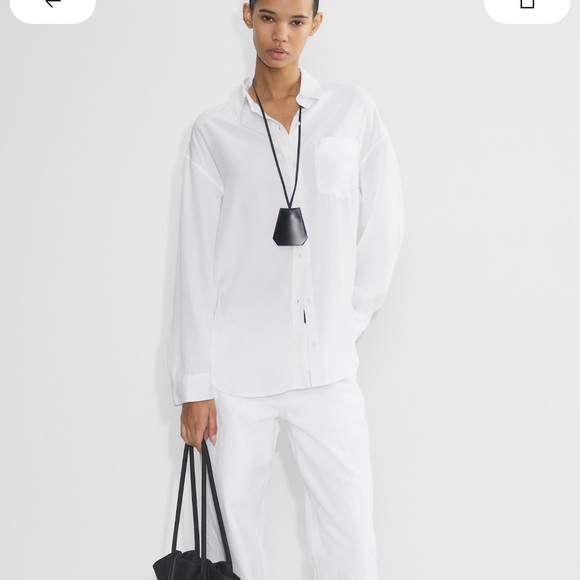 Aritzia Babaton Manuel Classic White Button Down Shirt - Picture 4 of 7